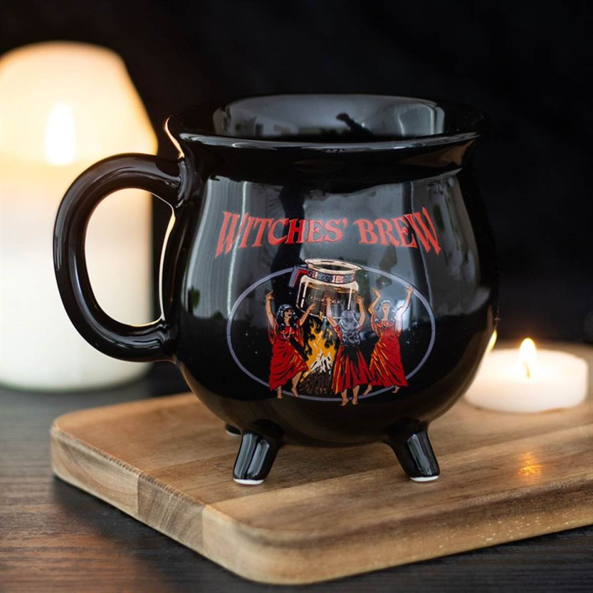 Witches’ Brew Cauldron Mug by Steven Rhodes – Dark Humour Coffee Cup