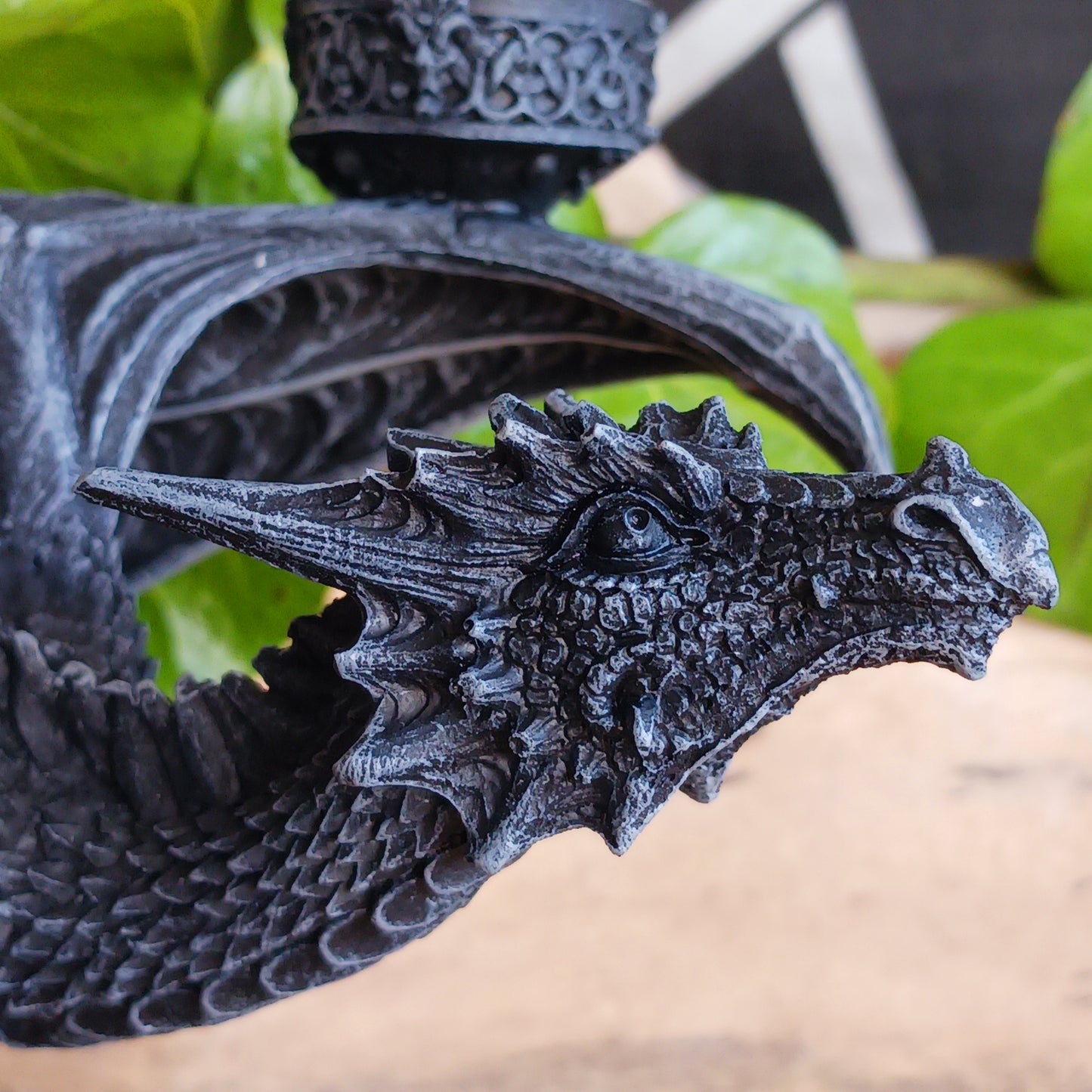 Gothic Dragon Candle Holder – Black Fantasy Triple Candle Stand