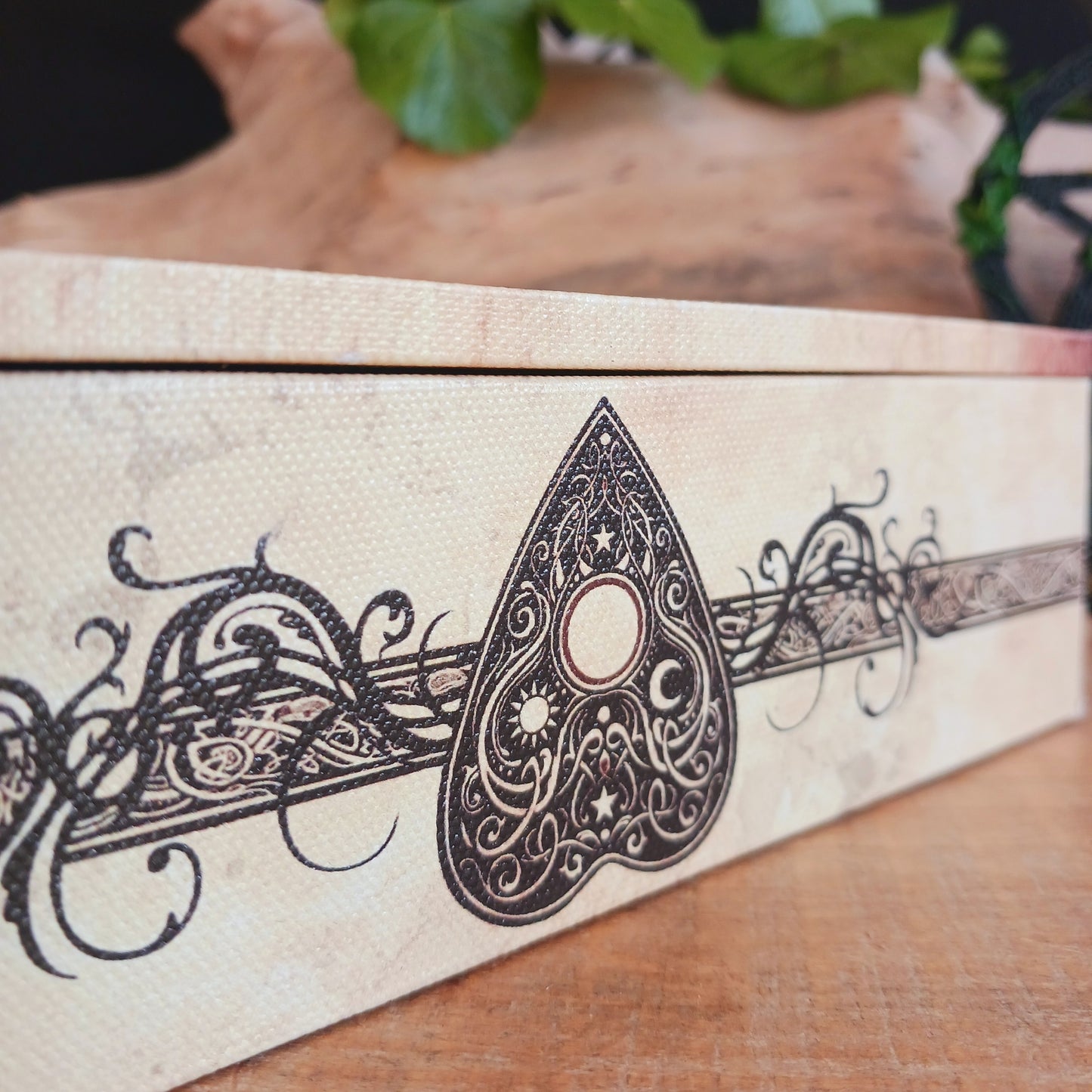 Antique Spirit Board Jewellery Box – Gothic Ouija Storage Case