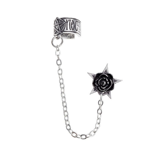The amorous magical properties of a combined pentagram and a black rose are as obscure as they are powerful, with myths suggesting control over future lovers, to the invocation of the demon Prince Sitri.