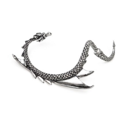 Like a whispering shoulder devil or a witch's familiar, this tortuous, personal miniature dragon, piercing through the ear lobe, tempts the wearer into acts of shameful depravity.