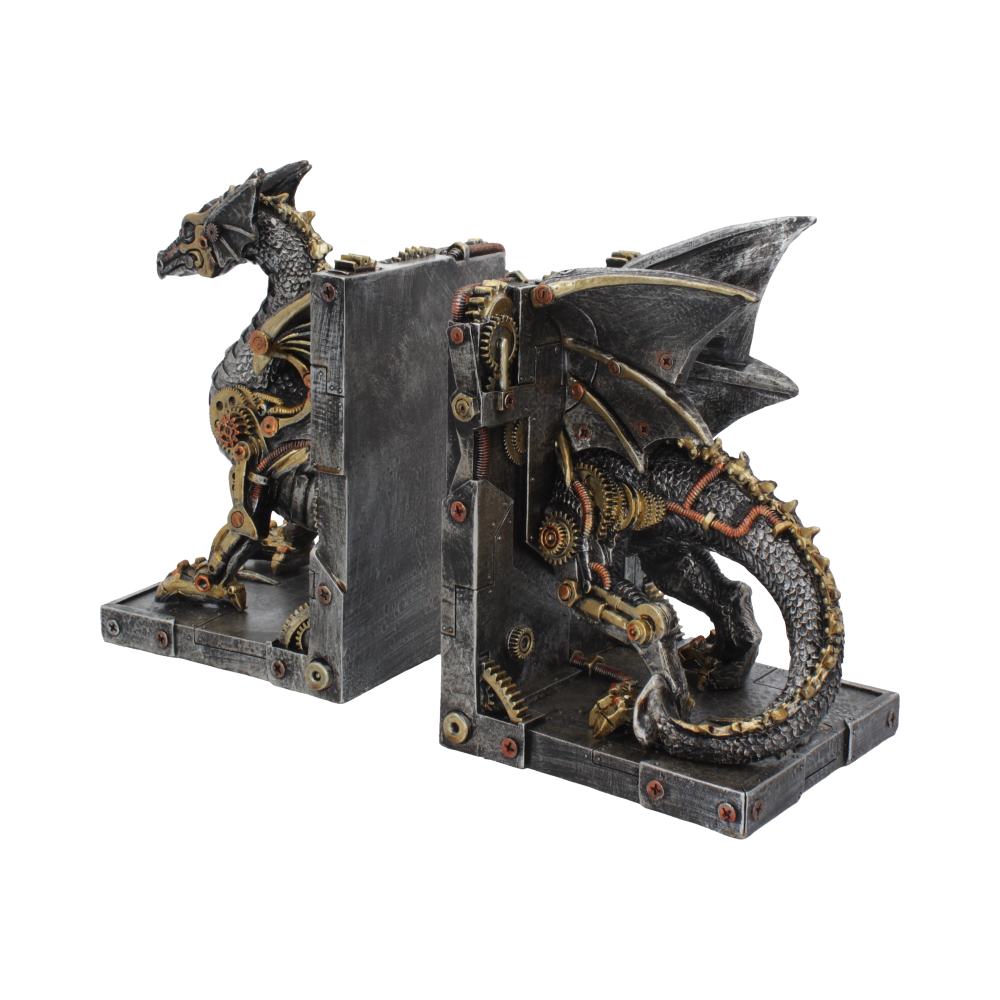 Nemesis Now Dracus Machina Steampunk Dragon Bookends 27cm