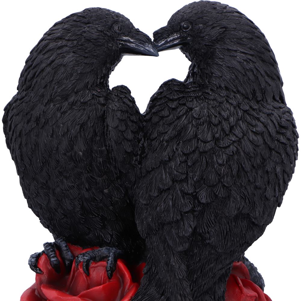 Nemesis Now Raven Romance Decorative Resin Figurine – Gothic Raven Sculpture 20cm
