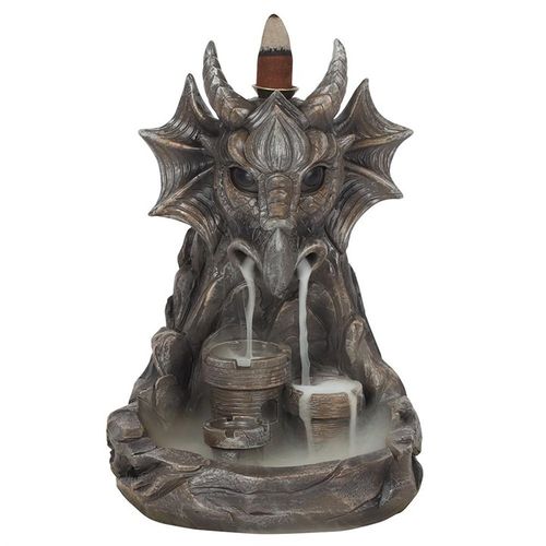 Dragon-shaped incense burner on a white background