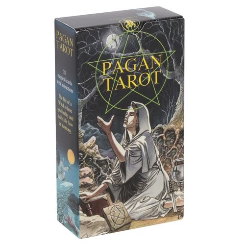 This 78-card deck, crafted by Gina M. Pace (Wicce), Luca Raimondo, and Cristiano Spadoni, beautifully captures the spiritual path of a Wiccan. Each card is intricately illustrated to guide your mystical journey. A detailed guidebook accompanies the set to deepen your understanding. Dimensions: 12.3cm tall, 7cm wide, and 3cm deep.