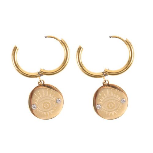 Present loved ones with these stunning gold-toned All Seeing Eye earrings to offer them protection and good luck wherever they go. Also known as the Evil Eye this talisman is a symbol of luck and is believed to deflect misfortune.