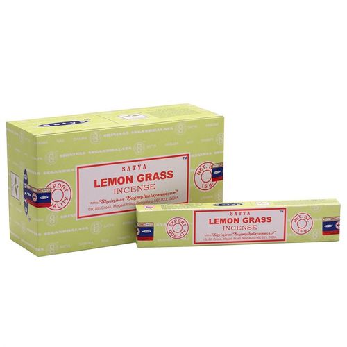 This set includes 12 packs of Satya Lemongrass incense sticks, each crafted to elevate your spirit and harmonize your aura. Known for its invigorating and balancing properties, this enchanting fragrance is handmade by skilled artisans in India using premium, vegan-friendly ingredients. Every pack holds 10-12 sticks, perfect for rituals that awaken and align your mystical energies.