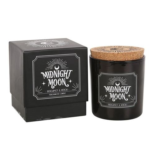 Experience the magic of the Midnight Moon candle, where deep shadows meet irresistible charm. This spellbinding fragrance combines bright bergamot with the delicate essence of neroli orange, casting a fragrant enchantment that captivates the soul. Enjoy its mystical glow for around 21 hours as it weaves its aromatic spell.