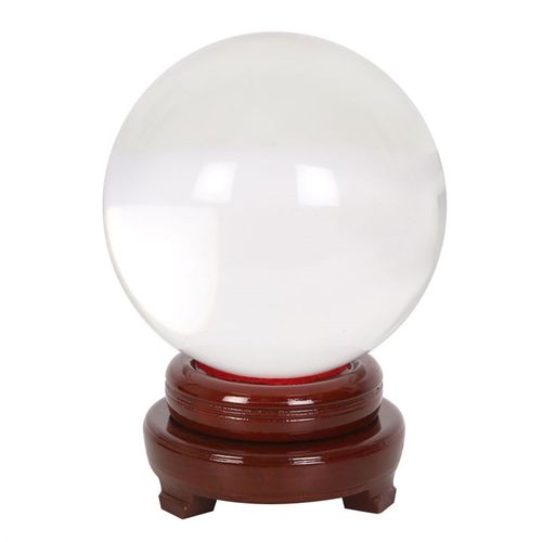 This enchanting crystal ball measures 15cm across and is accompanied by a delicate wooden stand and a charming display box. Its dimensions are 20cm tall, 15cm wide, and 15cm deep, while the packaging measures 17cm high, 26.5cm wide, and 19cm deep—perfect for your mystical rituals and sacred space.