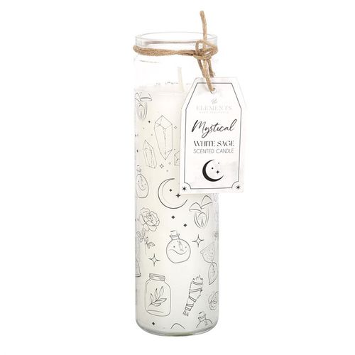 Inspired by the timeless tradition of 7-day prayer candles, the Mystical White Sage Tube Candle is crafted to elevate your spiritual rituals. Infused with the pure, cleansing aroma of white sage, this candle is ideal for banishing negative energies and purifying your home or sacred altar space. Made from smooth paraffin wax, it burns steadily to support your meditations, spells, or moments of reflection. Embrace the ancient power of white sage to create a serene, protected environment where your intentions 
