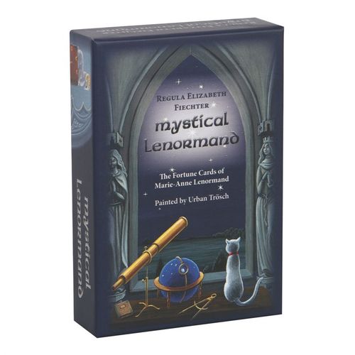 Discover the enchanting Mystical Lenormand Oracle Cards, inspired by the legendary fortune-telling deck of Mlle Marie-Anne Lenormand. Each card features vivid, mesmerizing artwork created by Urban Trosch using the timeless Eitempera method. This set includes 36 richly illustrated cards and a guidebook to unlock their secrets, perfect for those who seek mystical insight and guidance.