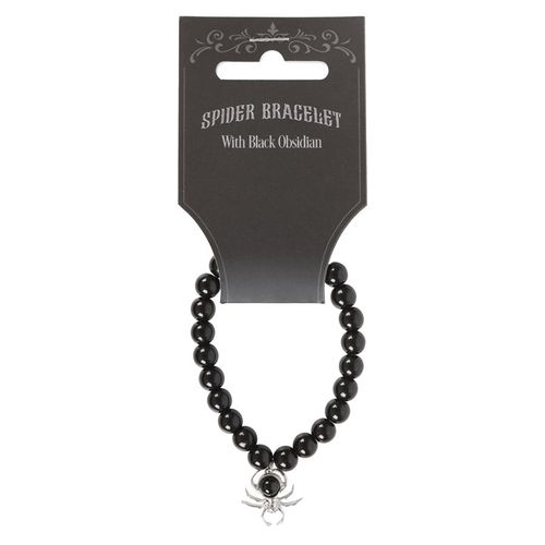 Add a little spooky to your style with this spider bracelet crafted from stainless steel with black obsidian beads. If you're looking for an accessory which is understated with an eerie edge, you've found it in this bracelet!
