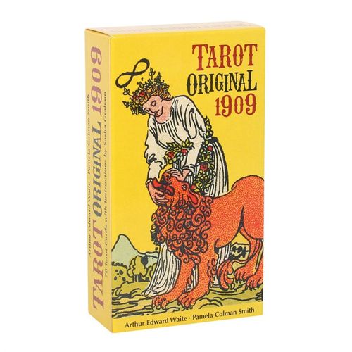 Discover the timeless wisdom of Tarot with the Tarot Original 1909 – a beautifully detailed reproduction of the historic deck illustrated by Pamela Colman Smith under the direction of Arthur Edward Waite. This iconic tarot deck is a must-have for both beginners and experienced readers alike.

Whether you're just starting your tarot journey or deepening your connection to the cards, you'll appreciate the classic symbolism and authentic artwork preserved in this edition. The deck includes 78 traditional tarot