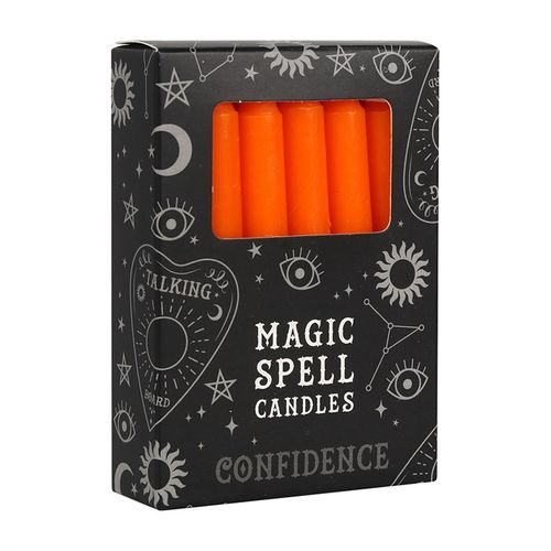 This set includes 12 vibrant orange spell candles designed to enhance confidence, ambition, and creativity during your rituals. Candle magic invites you to set your intention, envision your desired outcome, and channel your will to bring it forth. Each candle burns for about 90 minutes and is crafted from 70% unscented paraffin and 30% stearic acid. Suitable for vegan practitioners seeking a powerful yet simple tool to amplify their magical workings.