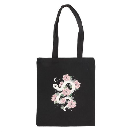 Keep your essentials in tow with this dark and elegant tote bag. Featuring a stunning floral snake graphic, it's a perfect blend of witchy and boho.