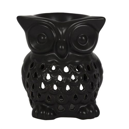 Awaken the mystical energy of your home with this sweet Black Owl Oil Burner, a sacred vessel for light and intention. Crafted with delicate cut-out details, the glowing candle within casts enchanting shadows—inviting warmth, protection, and soothing vibes into your sacred space. Perfect for burning essential oils or wax melts, this 12cm tall owl radiates calm and magic. Let the wise owl guide your healing rituals and elevate your home décor with its soft, comforting glow.

Product Dimensions: H12cm x W11cm