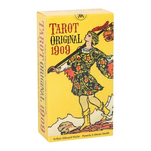 Discover the timeless wisdom of Tarot with the Tarot Original 1909 – a beautifully detailed reproduction of the historic deck illustrated by Pamela Colman Smith under the direction of Arthur Edward Waite. This iconic tarot deck is a must-have for both beginners and experienced readers alike.

Whether you're just starting your tarot journey or deepening your connection to the cards, you'll appreciate the classic symbolism and authentic artwork preserved in this edition. The deck includes 78 traditional tarot