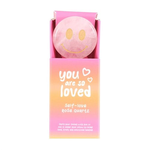 This smiling rose quartz crystal is happiness in a box and serves as the perfect reminder for anyone who needs to be a little kinder to themselves and appreciate their worth and wellbeing. Whether it's a little gift for others or a gift to self, it's sure to be an appreciated token through the inevitable ups and downs of life