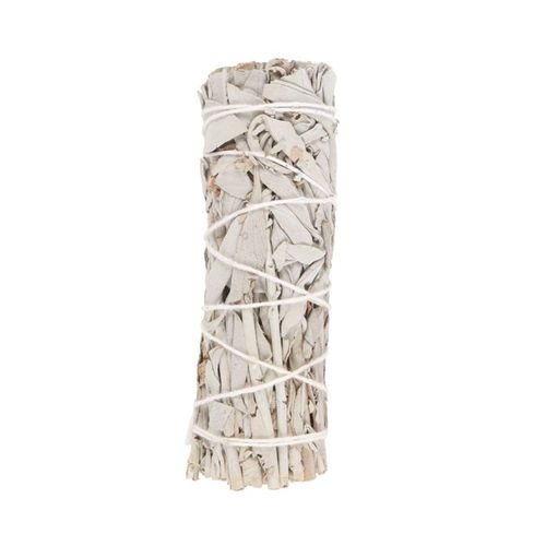 The act of ‘smudging’ is a traditional Native American practice used to cleanse and purify spaces using the smoke of burning sacred herbs. Sustainably sourced and made in the USA, this 10cm smudge stick features dried white sage thoughtfully hand tied into a tight bundle for burning and display.