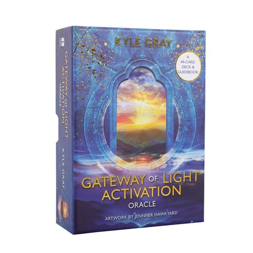 Step beyond the veil and into the cosmos with the Gateway of Light Activation Oracle Deck by Kyle Gray. This sacred 44-card deck, paired with a richly detailed 167-page guidebook, serves as a stargate to the unseen realms—bridging the ancient wisdom of the stars with your present spiritual path.

Each card is a vessel, a beacon illuminating the gateways to ethereal retreats, soul chakras, and divine guardians waiting to connect. Illustrated with otherworldly vision by Jennifer Hawkyard, this oracle is a tru