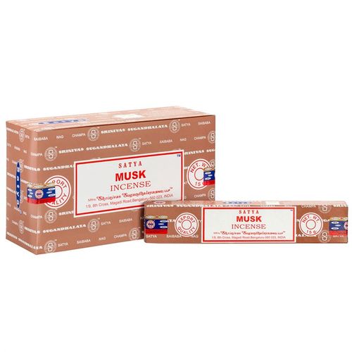 Embrace the enchanting aroma of Satya’s Musk incense sticks, offered here in a set of 12 packs. Each pack holds 10-12 vegan-friendly sticks, crafted through ancient, time-honoured techniques passed down through generations. Infuse your sacred space with this mystical fragrance, made from the finest ingredients to elevate your rituals and awaken your senses.