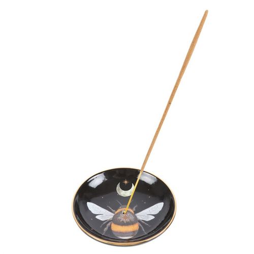 Forest Bee Incense Plate – Stylish Holder with Moon & Stars for Sticks & Cones