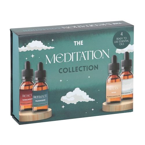 The scents you'll discover in this set are: Reset - Sandalwood, Reflect - Sandalwood, Relax - Thyme, Renew - Palo Santo.