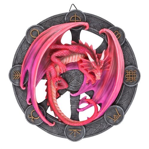 Celebrate the Mystical Cycle with Anne Stokes’ Lammas Dragon Wall Plaque

Infuse your space with magical energy and Pagan heritage through this dramatic Lammas Dragon Wall Plaque by famed fantasy artist Anne Stokes. Crafted from high-quality resin and featuring a vivid 3D relief, this round wall plaque showcases a powerful red dragon curled within the Wheel of the Year, symbolizing the sacred sabbat of Lammas (Lughnassad)—the festival of the first grain harvest.