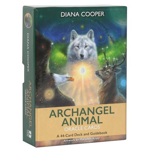 The Archangel Animal Oracle deck, created by Diana Cooper, features 44 beautifully illustrated cards and a 140-page guidebook. This mystical set reveals the wisdom of animal spirits, offering insight into the universe’s hidden messages. Encased in an elegant sliding box, the artwork by Marjolein Kruijt brings each guide to life with enchanting detail