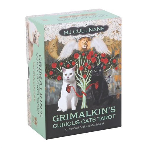 The Grimalkin's Curious Cats Tarot card deck by MJ Cullinane includes 80 cards and an informative127-page guidebook. This deck utilises a breathtaking array of surreal cat imagery to symbolise the connection between human and feline. Beautifully presented in a matching box.