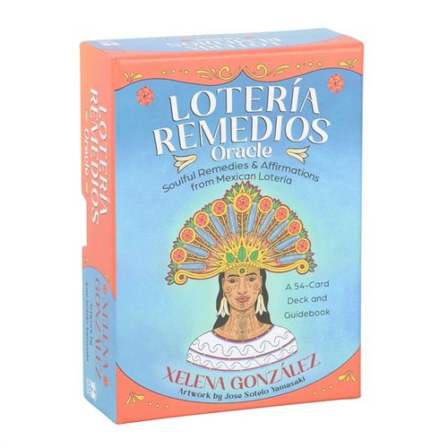 Lotería Remedios transforms the classic 54-card Lotería, or Mexican Bingo, into a mystical tool for divination, healing, and introspection. Created by Xelena González of the Tap Pillar Coahuiltecan Nation, this oracle deck features enchanting illustrations and poetic meanings. Cards such as La Sirena (The Mermaid), La Bandera (The Flag), and La Luna (The Moon) invite you to explore your inner world, foster personal transformation, and honor your unique spirit..
