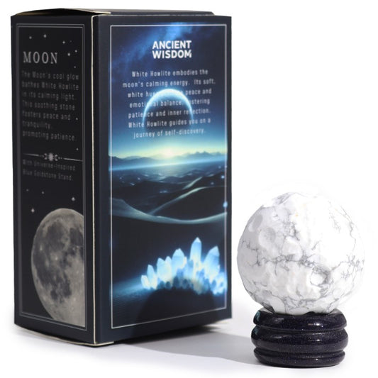 White Howlite embodies the Moon's calming energy. Its soft, white hues promote peace and emotional balance, fostering patience and inner reflection. White Howlite guides you on a journey of self-discovery.