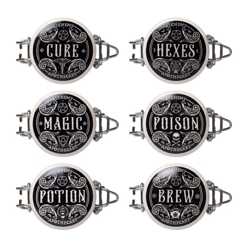 Organise your spell ingredients with the Alchemy Gothic Witch’s Spice Rack – includes 6 jars, labels & frame. Perfect for any modern witch’s apothecary.